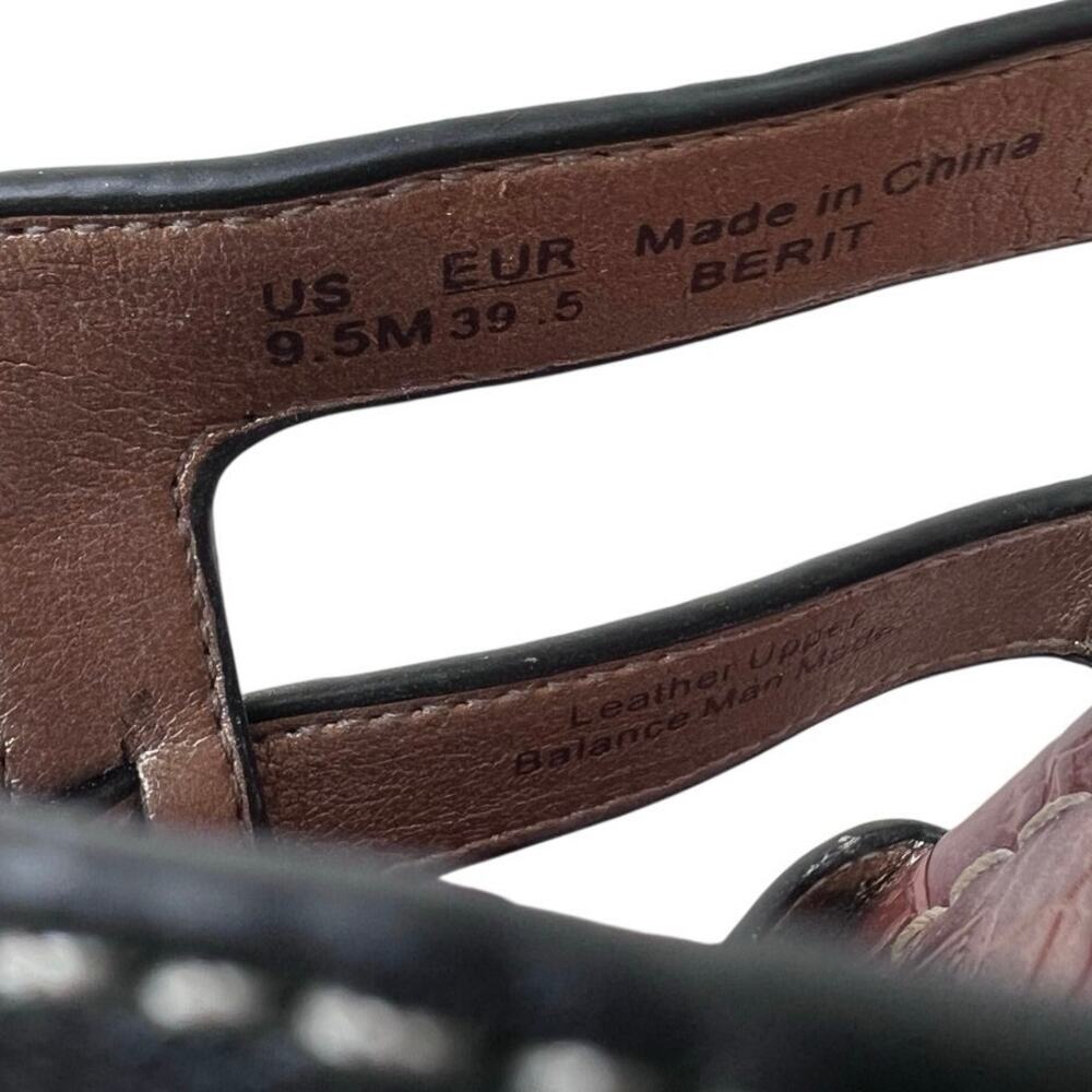 Sam Edelman Berit Cutout Slide Sandal in Black Leather Strappy Casual Summer 9.5 - Picture 10 of 13